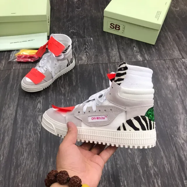 Off-White The Ten Gris high-top ridged sole chunky chaussures 4