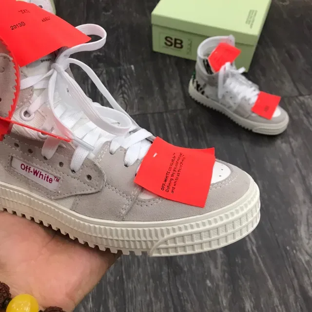 Off-White The Ten Gris high-top ridged sole chunky chaussures 5