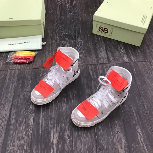 Off-White The Ten Gris high-top ridged sole chunky chaussures 7