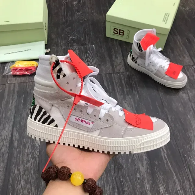 Off-White The Ten Gris high-top ridged sole chunky chaussures 8