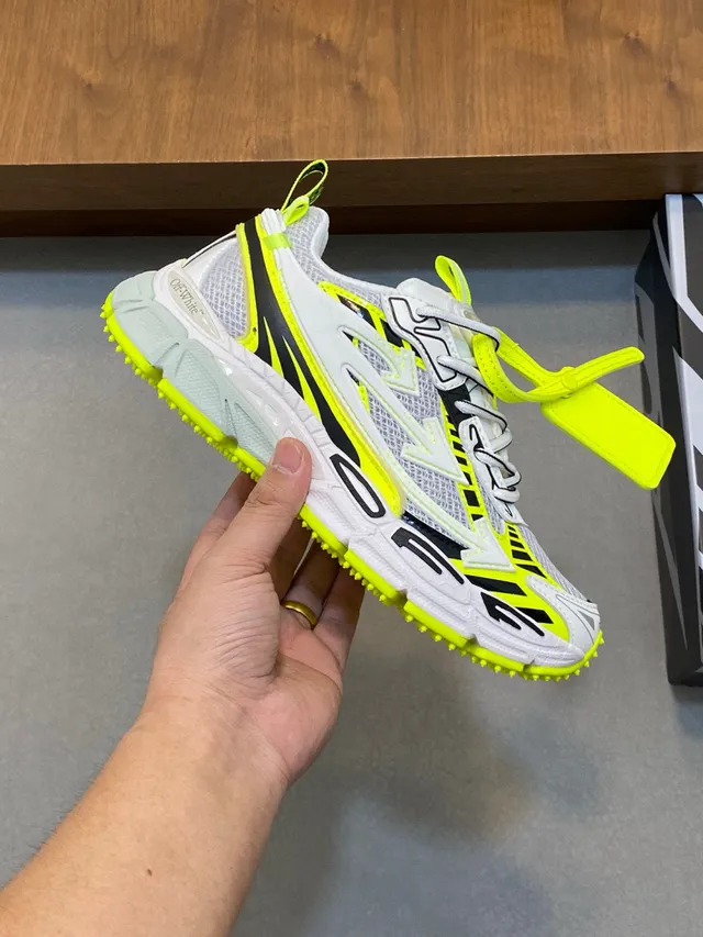 Off-White Semelle Jaune Ajouts Géométriques Néon Sneakers Chunky 5