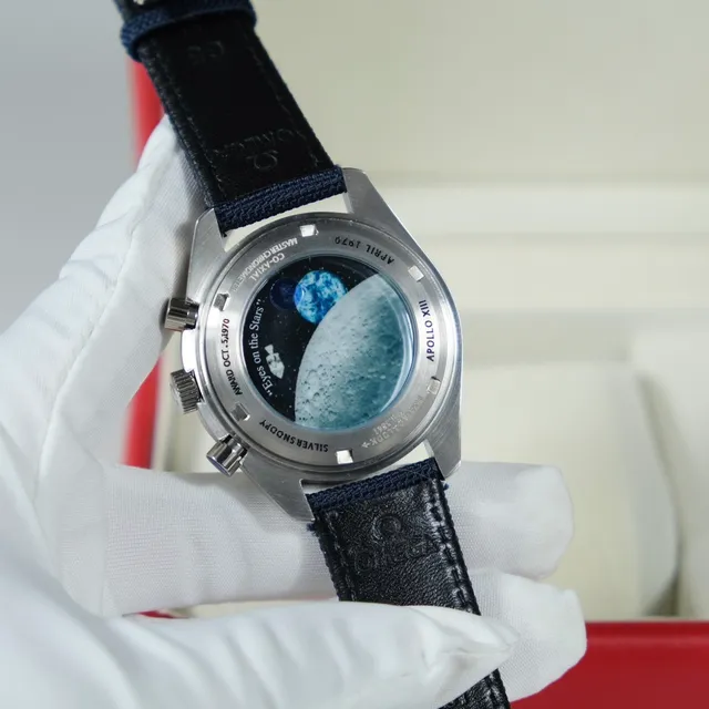 Omega Speedmaster Professional Blue and White Chronograph Mechanical Watch 7