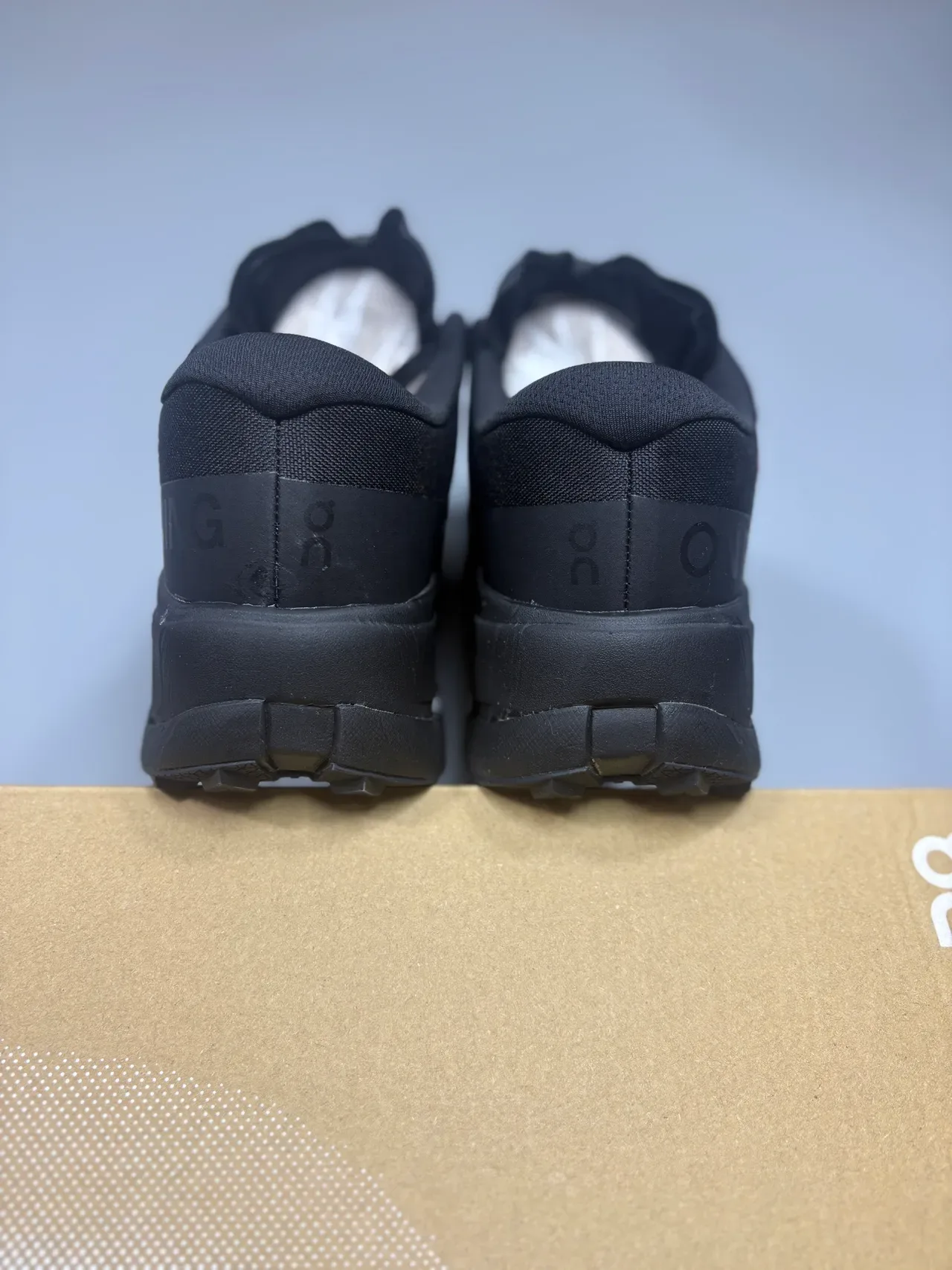On Black Monochromatic Engineered Mesh Upper Sneakers 5