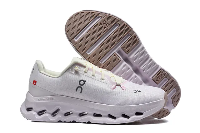 On Cloudmonster Beige and Black Running Shoes 18