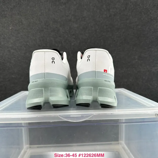 On Cloudmonster White Mint Green Running Shoes 8