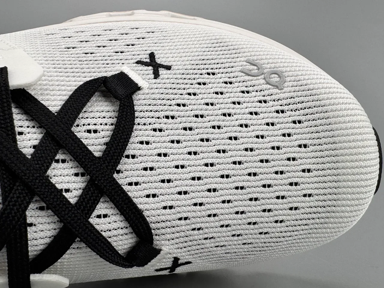 On White Black Engineered Knit Upper Segmented CloudTec Midsole Running Shoes 2