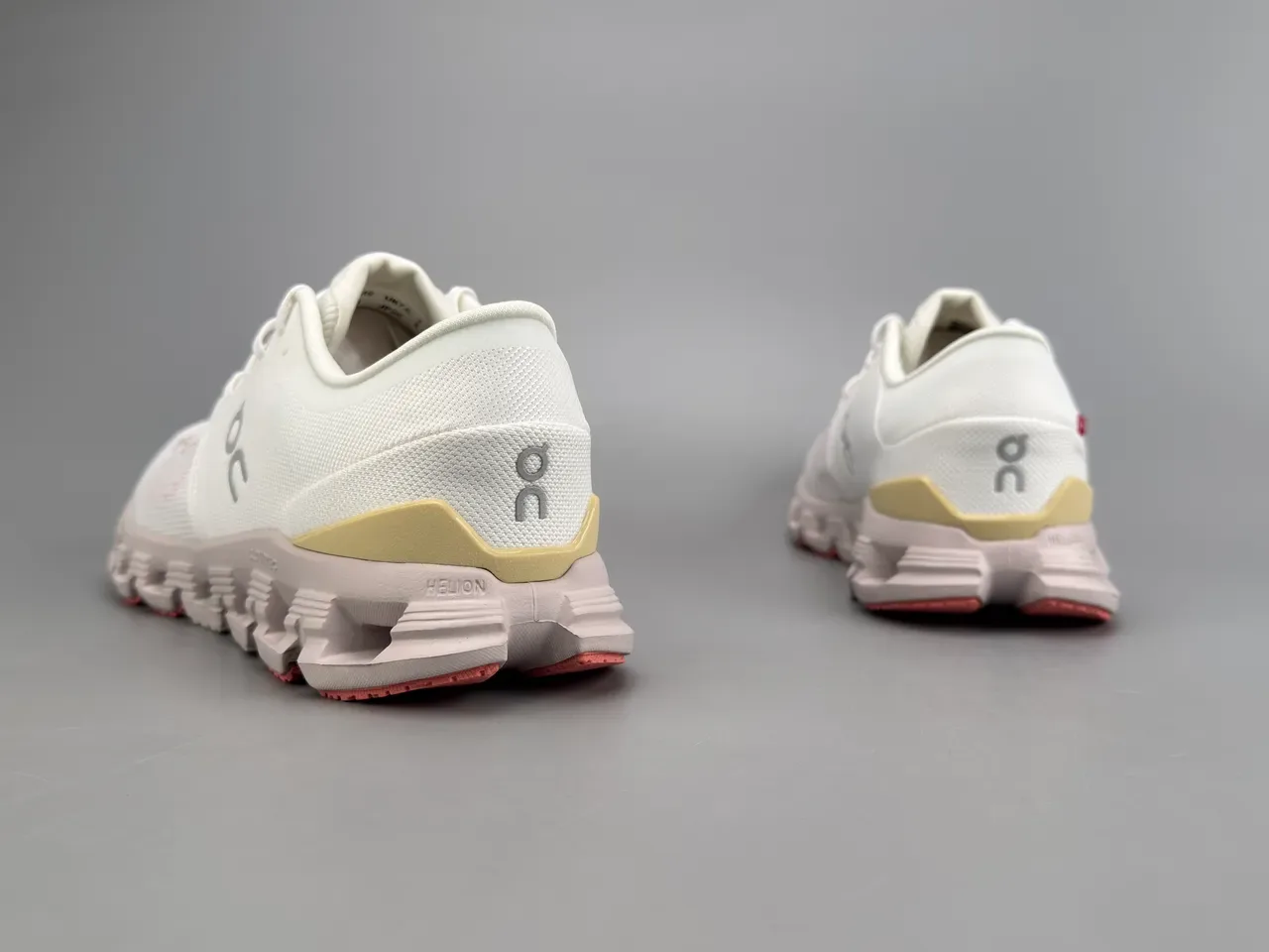 On White Yellow Engineered Knit Upper Segmented CloudTec Midsole Sneakers 4