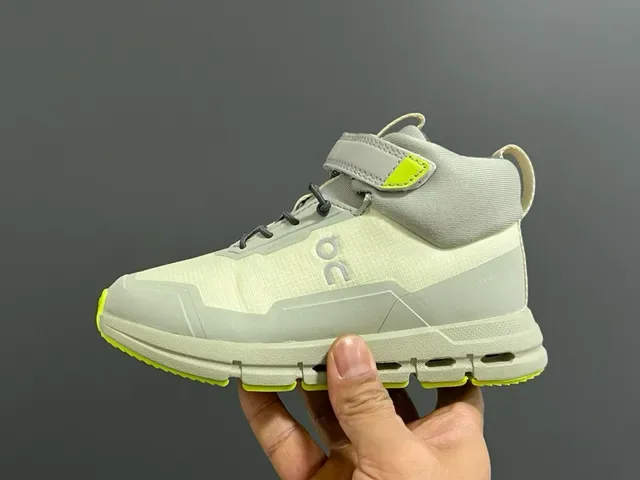 On Jaune Vert Hautes Fermeture Double Sangle+Lacet Chaussures Lifestyle 3
