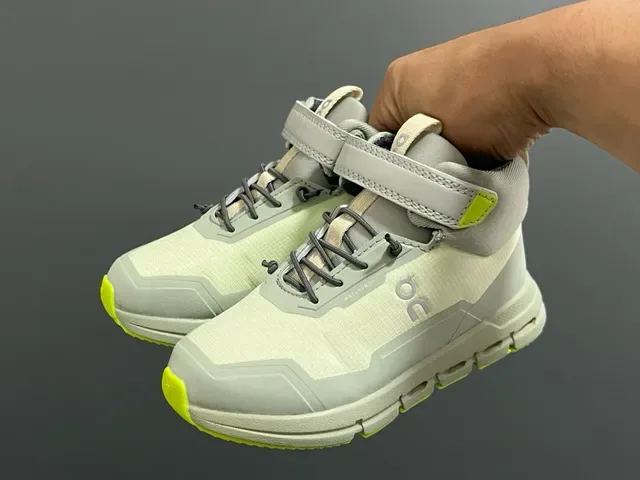 On Jaune Vert Hautes Fermeture Double Sangle+Lacet Chaussures Lifestyle 4