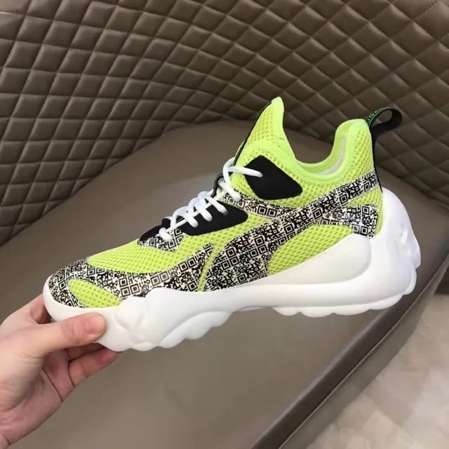 Philipp Plein Active Runner أخضر أسود midsole منحوت نيون لايم شبكة أحذية رياضية سميكة 8