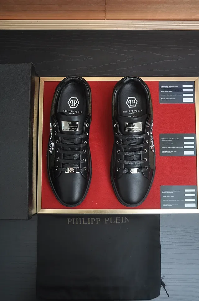 Philipp Plein Black and Olive Green Ribbed Lifestyle Sneakers 5