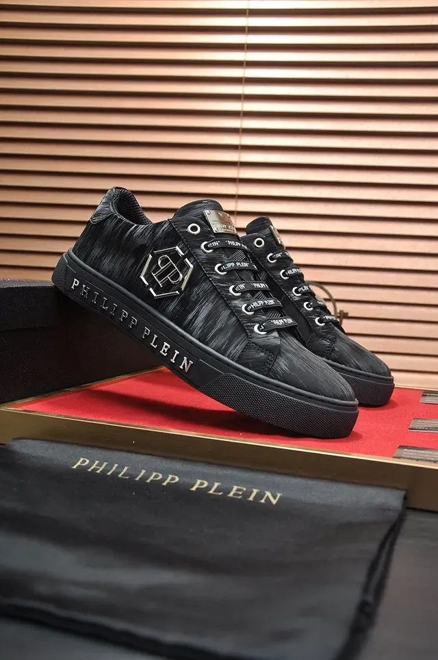 Philipp Plein Black Branded Lace-Up Lifestyle Sneakers 2