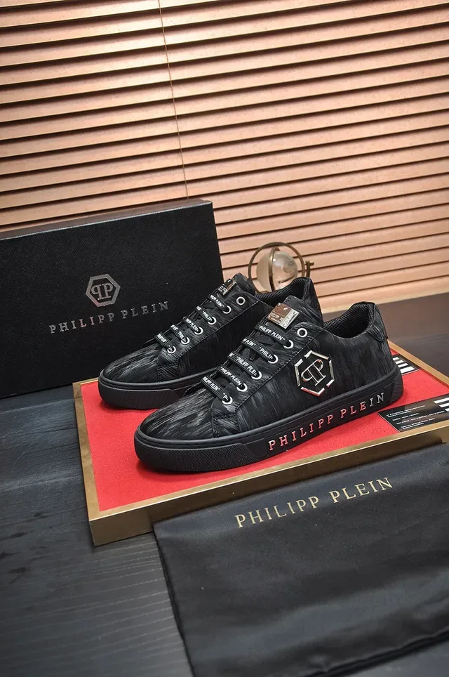 Philipp Plein Black Branded Lace-Up Lifestyle Sneakers 3