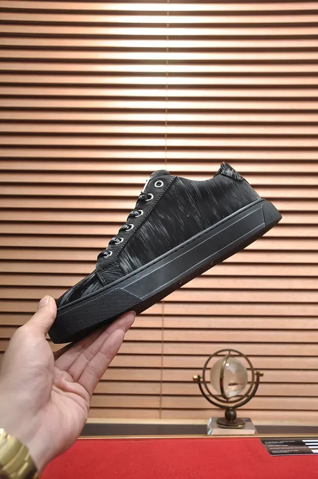 Philipp Plein Black Branded Lace-Up Lifestyle Sneakers 4