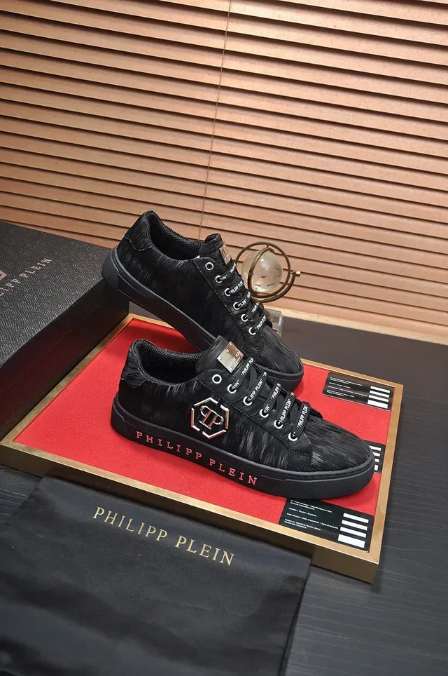 Philipp Plein Black Branded Lace-Up Lifestyle Sneakers 5