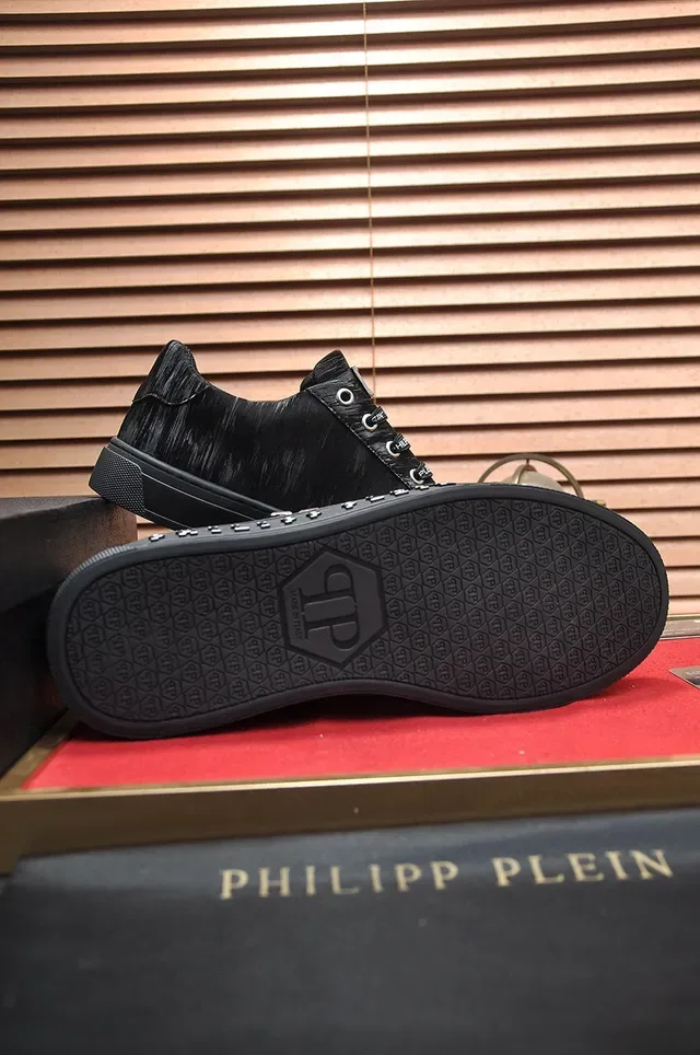 Philipp Plein Black Branded Lace-Up Lifestyle Sneakers 6