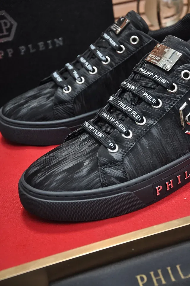 Philipp Plein Black Branded Lace-Up Lifestyle Sneakers 7