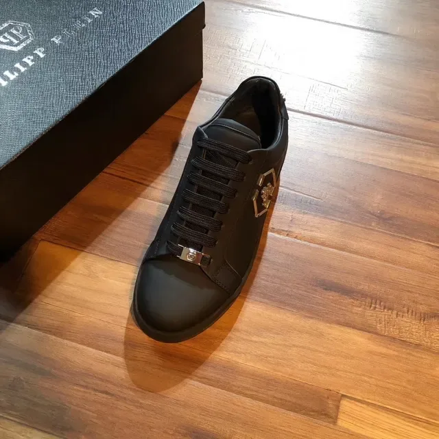 Philipp Plein Black Gold Upper en simili cuir Accents hardware Sneakers lifestyle 4