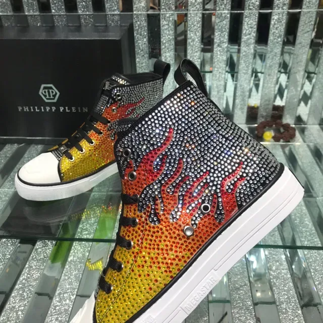 Philipp Plein Crystal Flame High-Top Sneaker 5