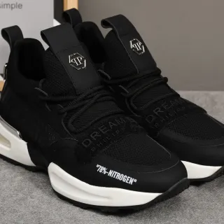 Philipp Plein Dream '78%-Nitrogen' Black and White Chunky Sneakers