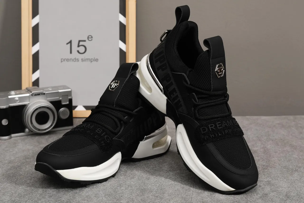 Philipp Plein Dream '78%-Nitrogen' Baskets noires et blanches chunky 4