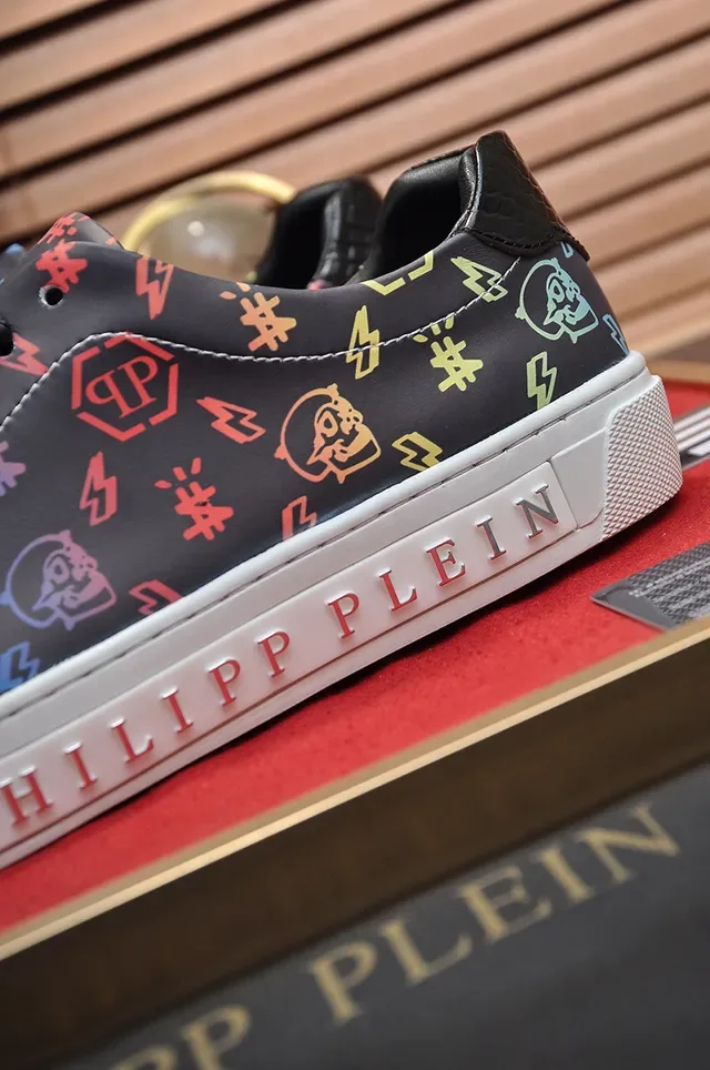 Philipp Plein طباعة اللوجو متعددة الألوان أحذية رياضية لأسلوب الحياة 2