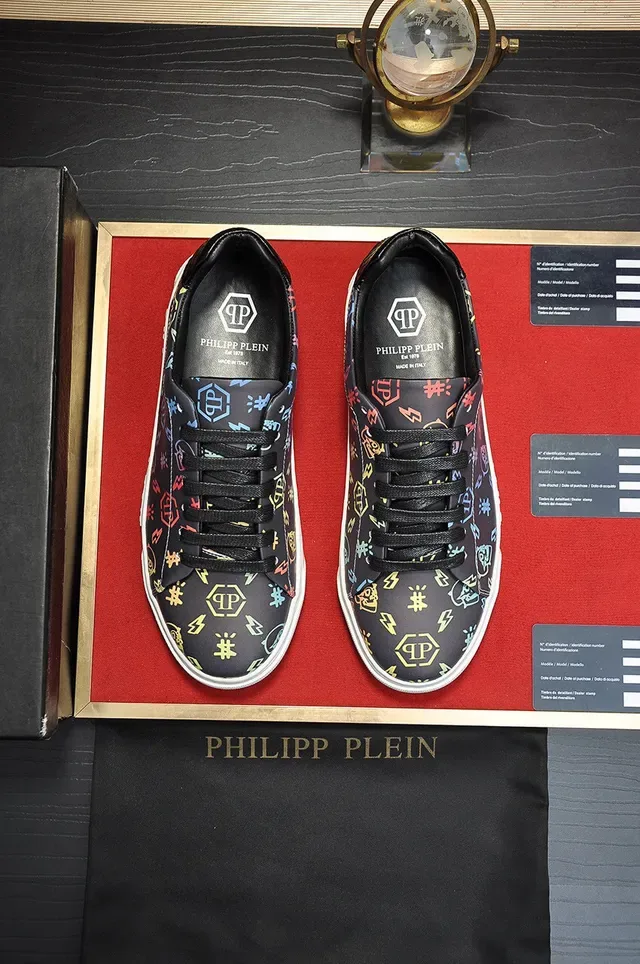 Philipp Plein طباعة اللوجو متعددة الألوان أحذية رياضية لأسلوب الحياة 9