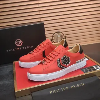 Philipp Plein PP Logo Red Lifestyle Sneakers