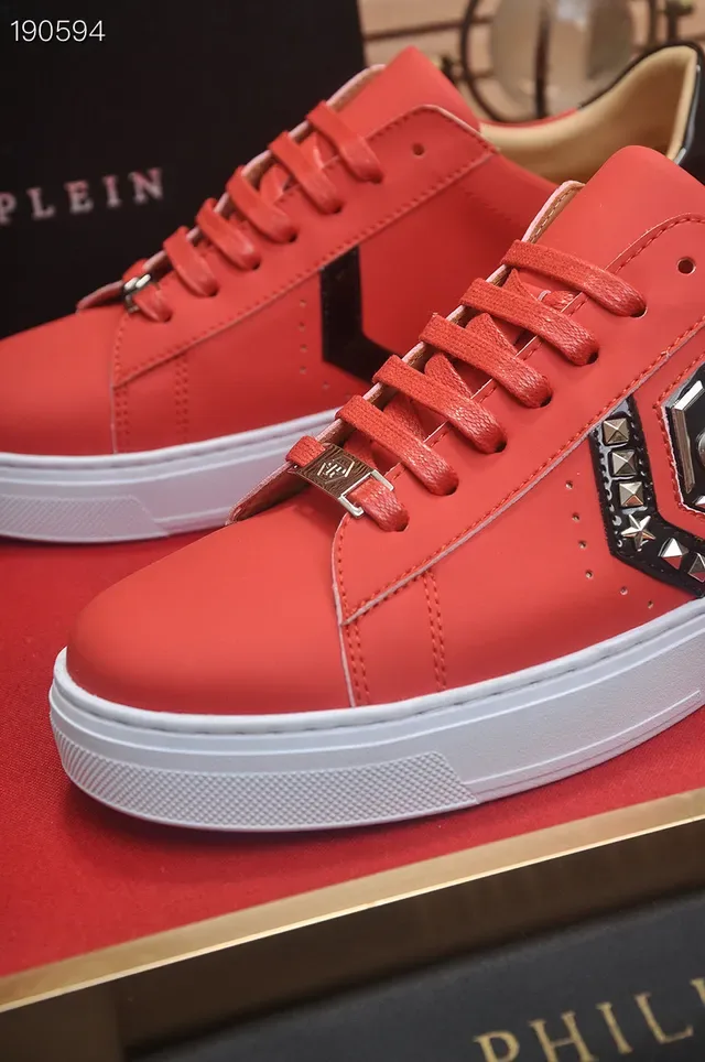 Philipp Plein PP Logo Sneakers Lifestyle Rouge 4