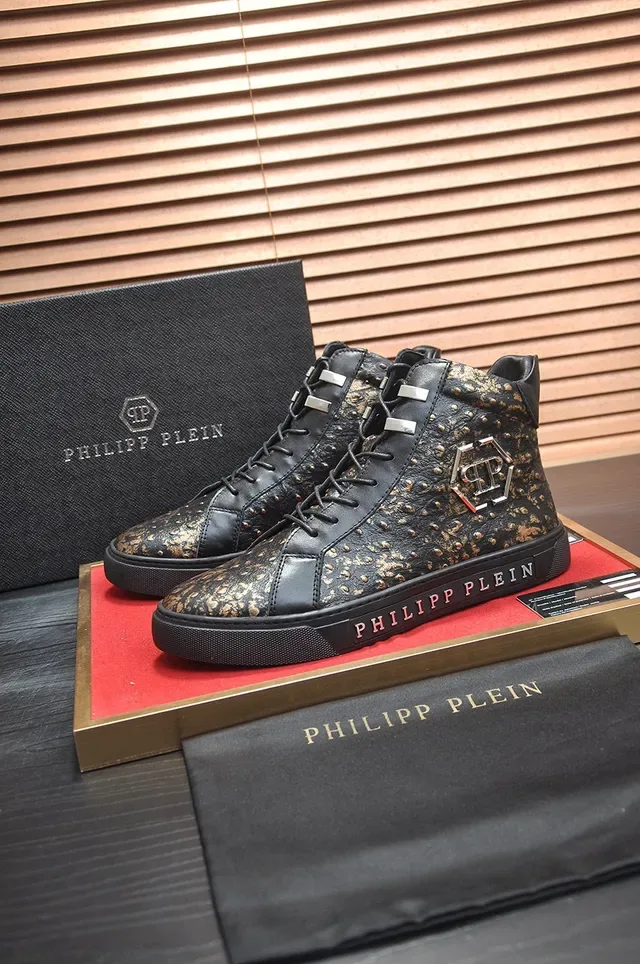 Philipp Plein Sneakers Lifestyle en Cuir à Clous Hautes 5