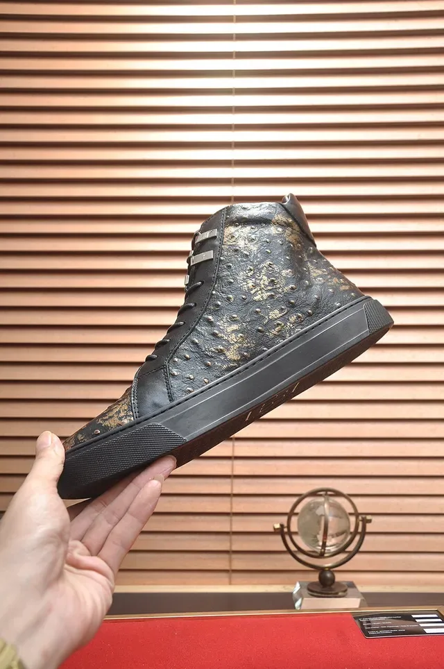 Philipp Plein Sneakers Lifestyle en Cuir à Clous Hautes 6