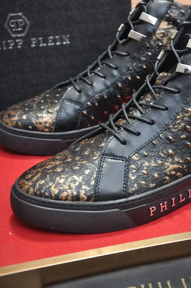 Philipp Plein Sneakers Lifestyle en Cuir à Clous Hautes 8