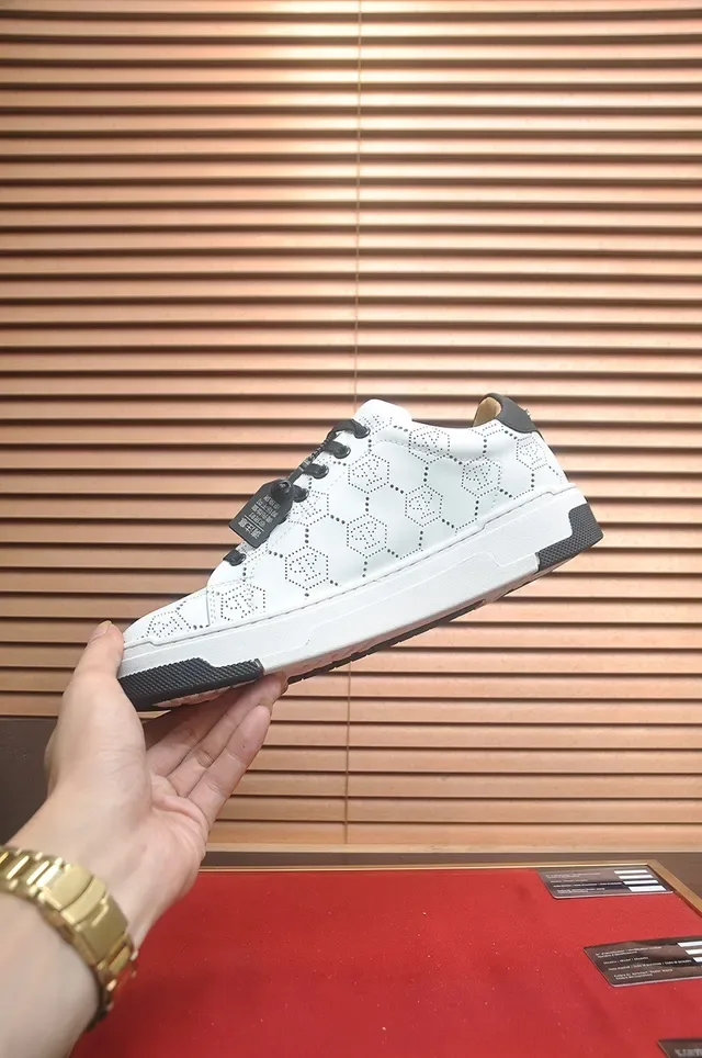 Philipp Plein Tênis Lifestyle Brancos com Perfurações Hex Logo 5