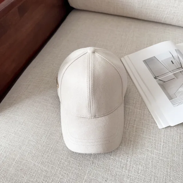 Prada Black Brown Suede-Effect Structured Six-Panel Baseball Cap 2