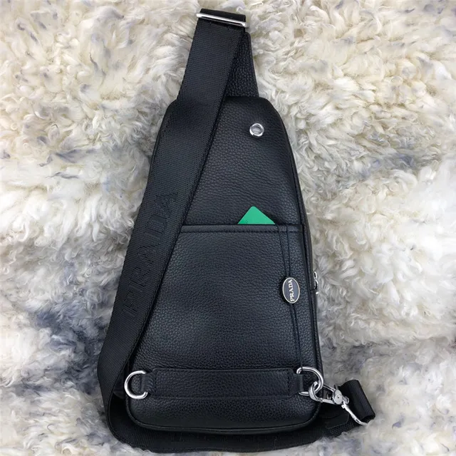 Prada Black Silver Pebbled Leather Double-Zip Closure Crossbody Bag 9
