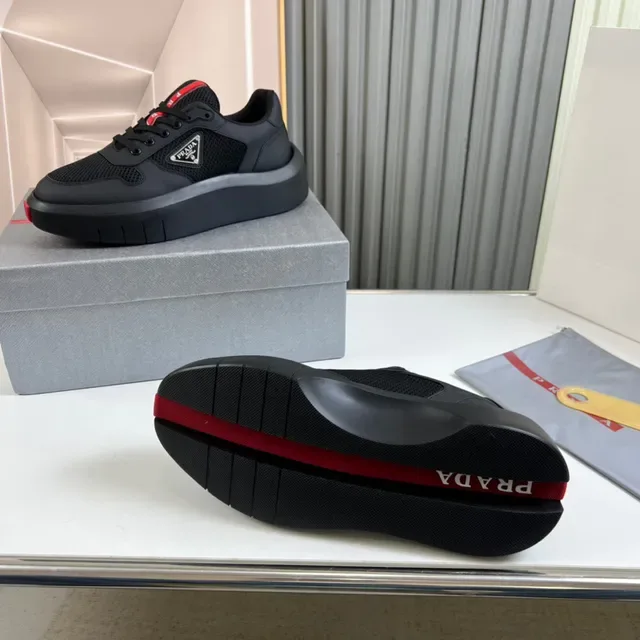 Prada Cloudbust Black and Red Lifestyle Sneakers 2