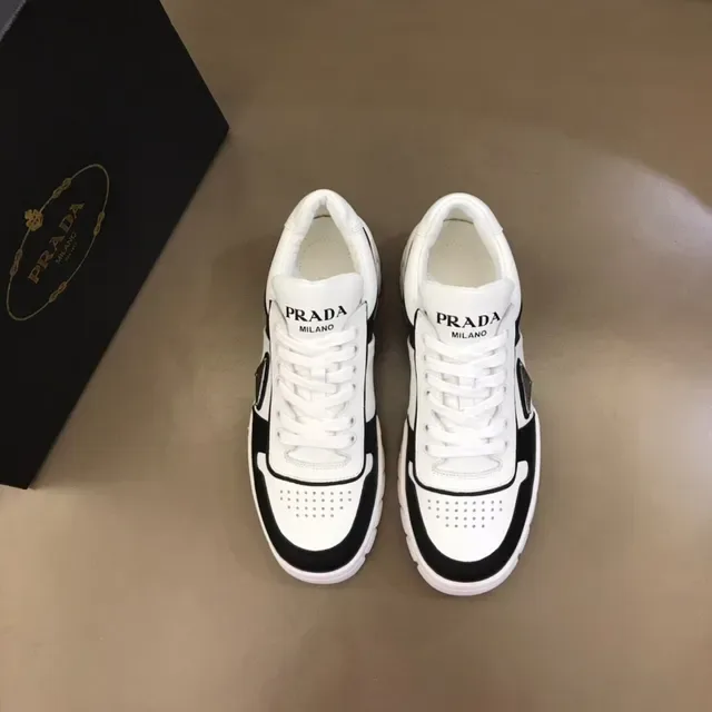 Prada Cloudbust Black and White Panelled Chunky Sneakers 2