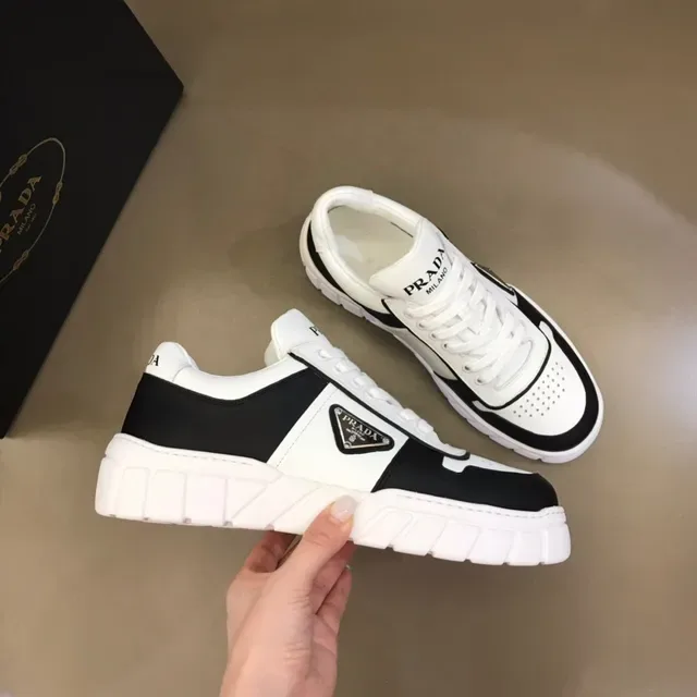 Prada Cloudbust Black and White Panelled Chunky Sneakers 4