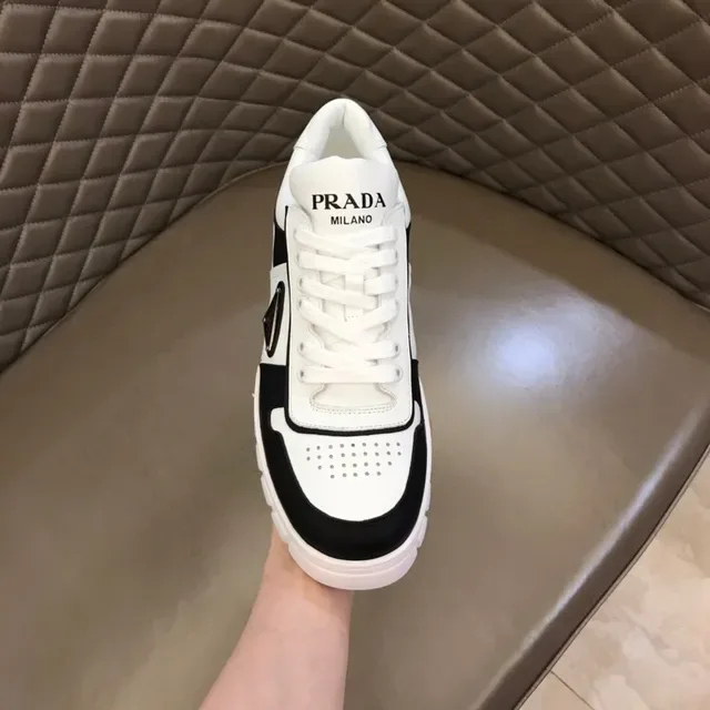 Prada Cloudbust Black and White Panelled Chunky Sneakers 7