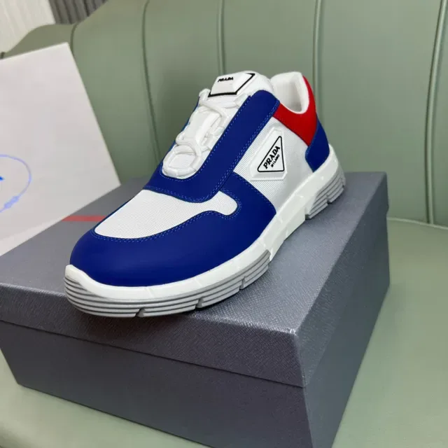 Prada Cloudbust Blue Red Color-Blocked Textile-and-Synthetic Upper Lifestyle Sneakers 1