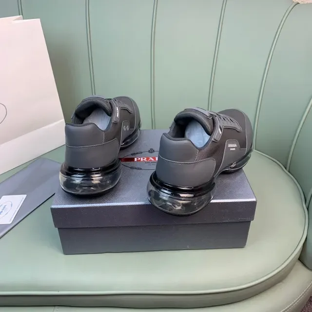 Prada Cloudbust Gray Mesh and Synthetic Lifestyle Sneakers 3