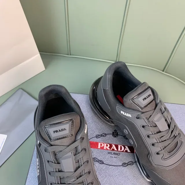 Prada Cloudbust Gray Mesh and Synthetic Lifestyle Sneakers 6