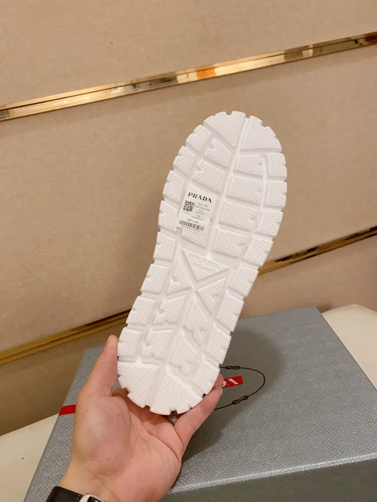 Prada Cloudbust Gray White Quilted Upper Patent Toe Cap Chunky Sneakers 2