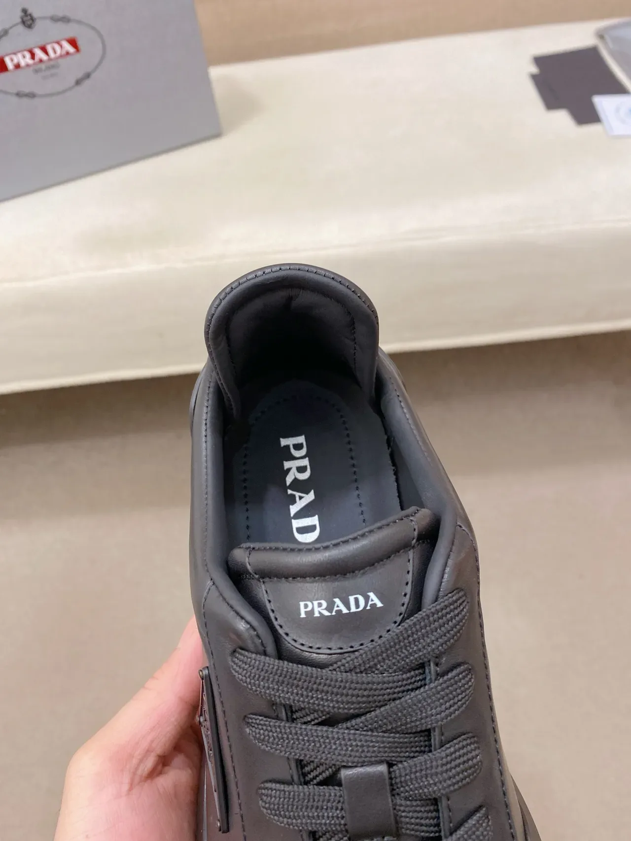 Prada Cloudbust Monochrome Black Lifestyle Sneakers 4
