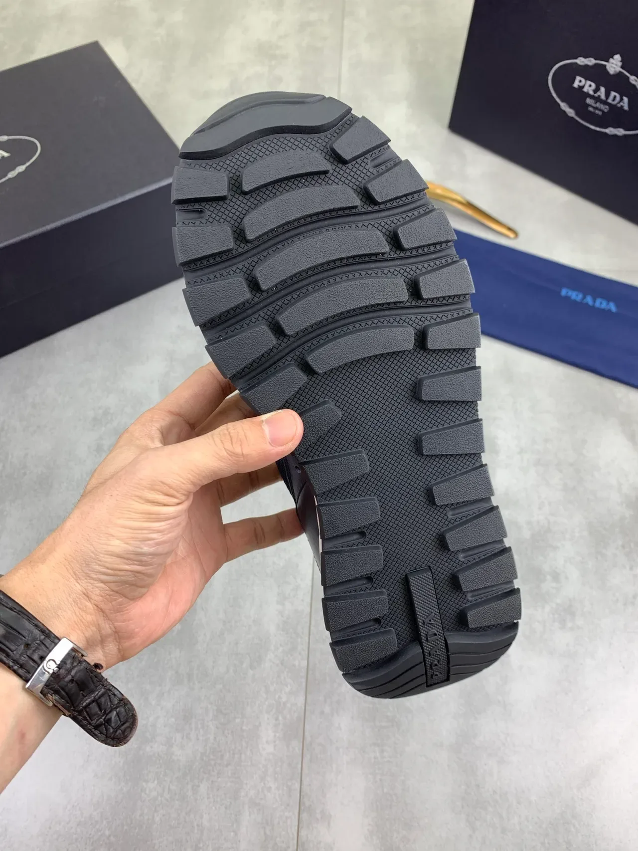 Prada Cloudbust Navy and White Lifestyle Sneakers 4