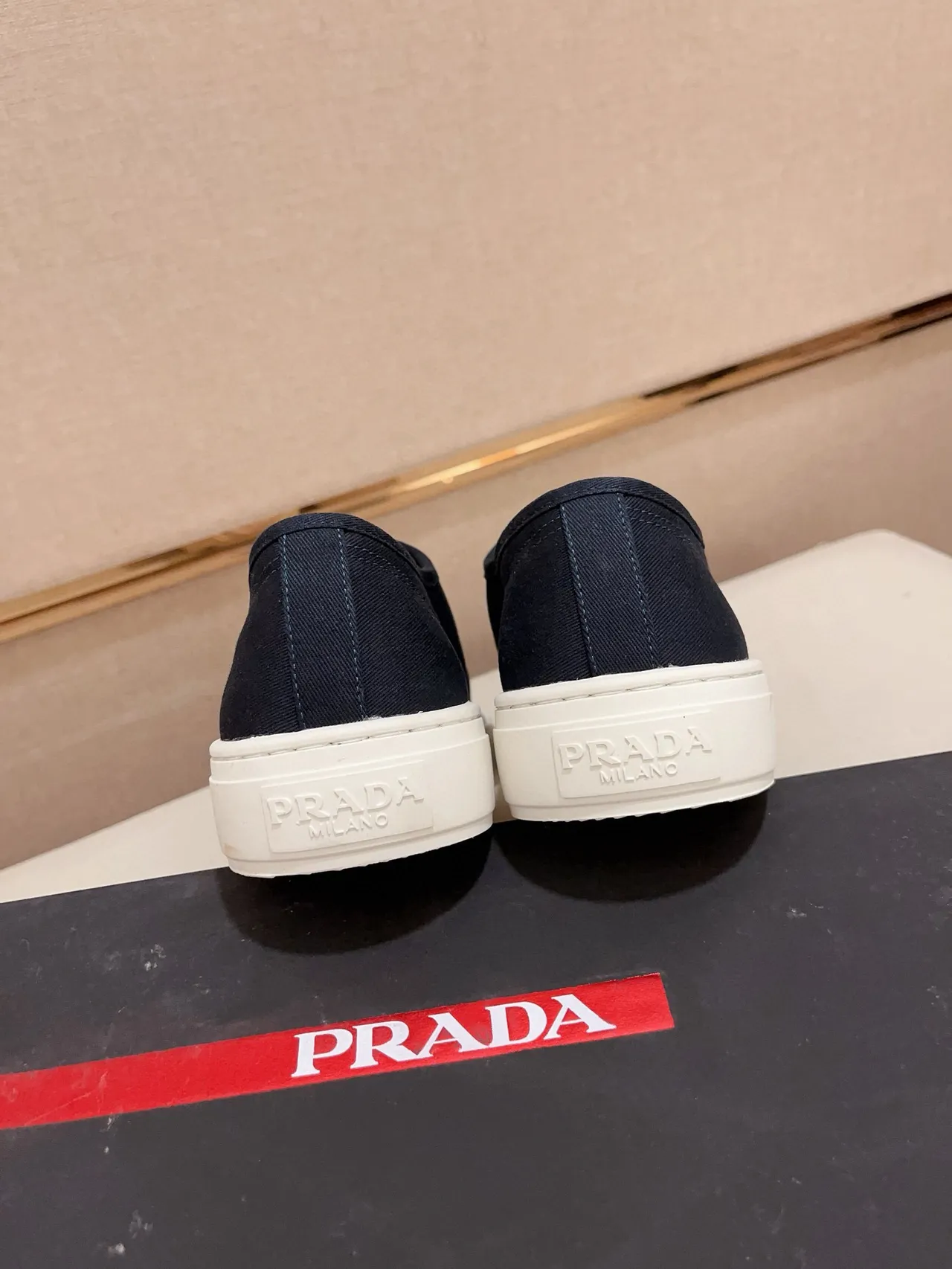 Prada Cloudbust Navy Blue Canvas Low-Top Lifestyle Sneakers 3