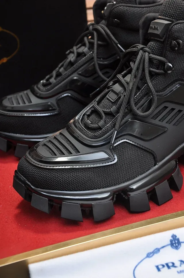 Prada Cloudbust Thunder Black High-Top Chunky Sneakers 3