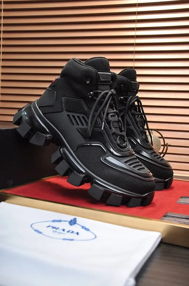 Prada Cloudbust Thunder Black High-Top Chunky Sneakers 7