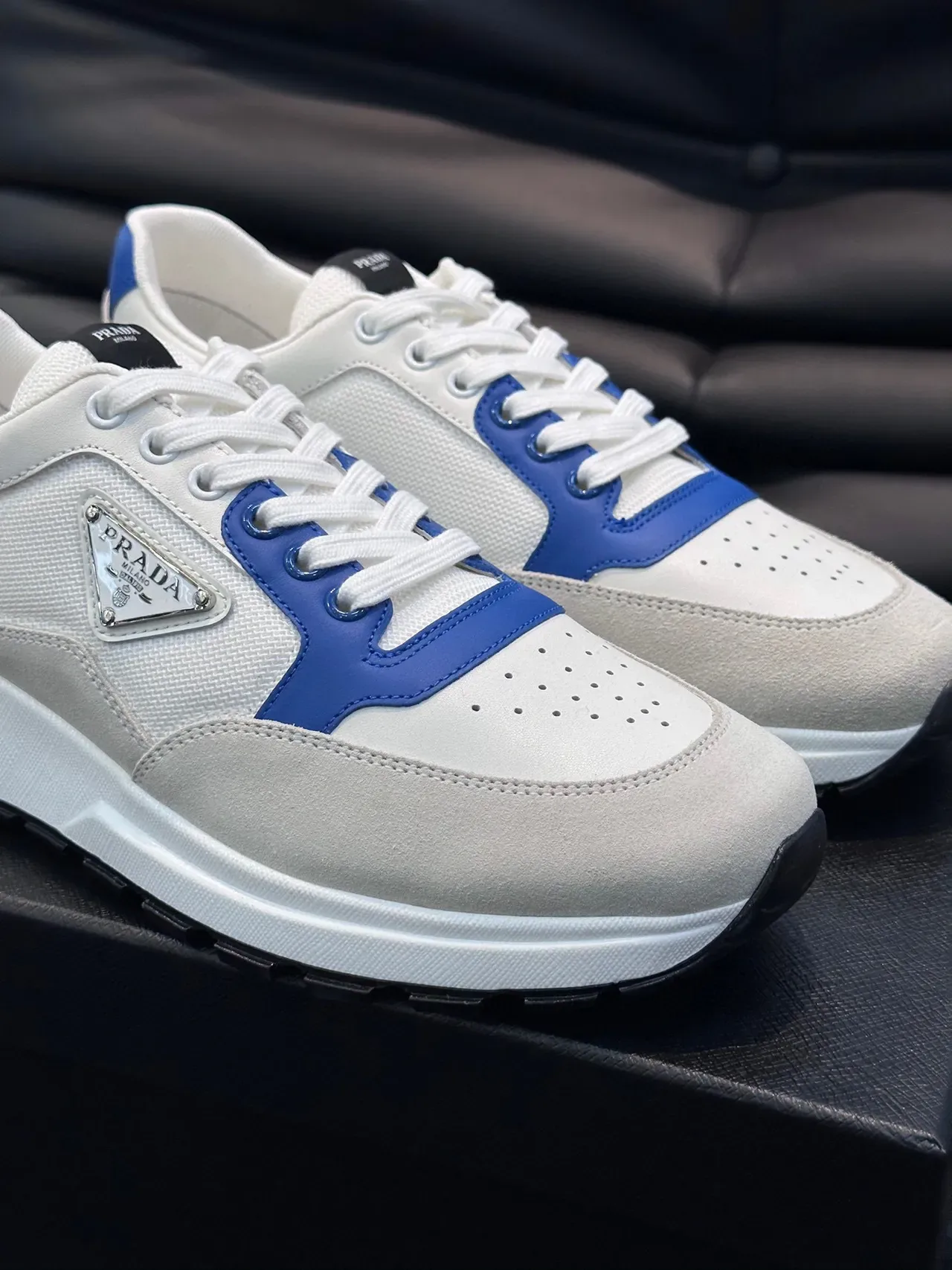 Prada Cloudbust White and Blue Lifestyle Sneakers 6