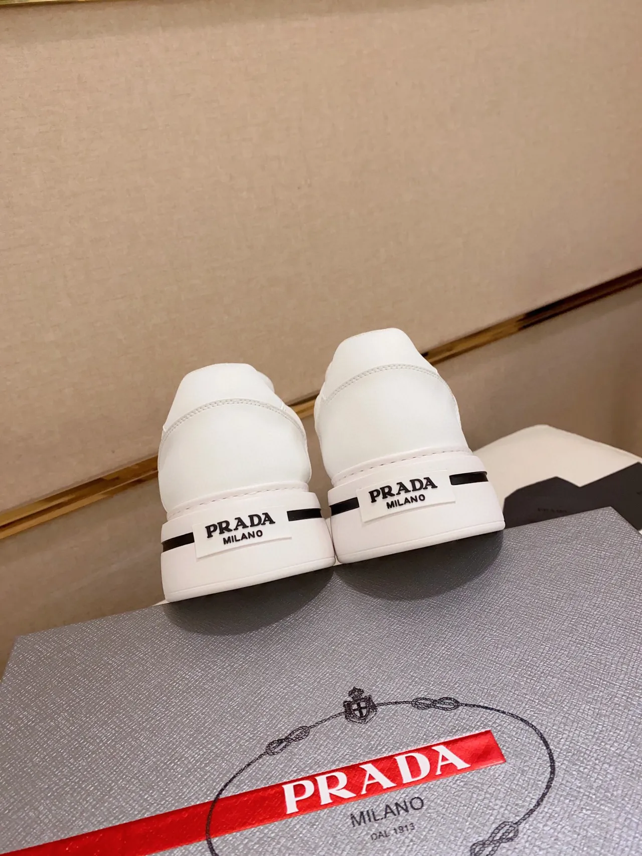 Prada Cloudbust White Mesh and Leather Platform Lifestyle Sneakers 8